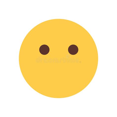 Yellow Cartoon Face Silent Shocked Emoji People Emotion Icon Stock