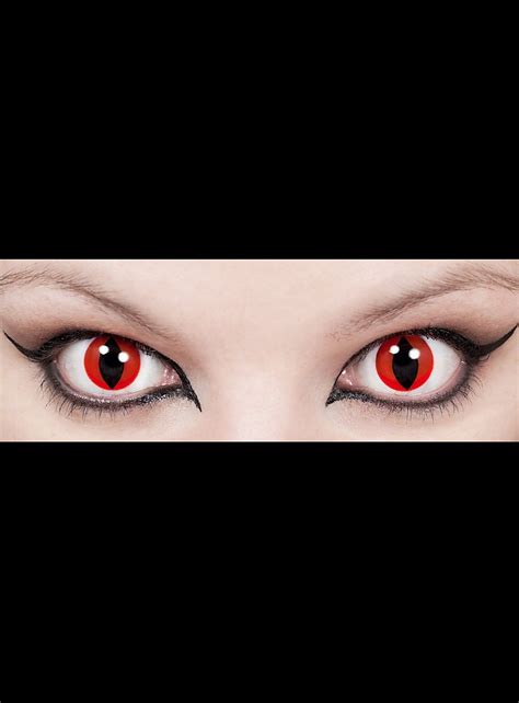 You'll need to type in your prescription to complete your order, so have it handy. Cat Eye Red Special Effect Contact Lens - maskworld.com
