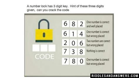 Open Lock Riddle Can You Open The Lock