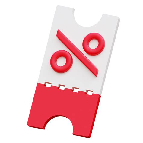Coupon Discount Tag 3d Icon Render Illustration 16327414 Png