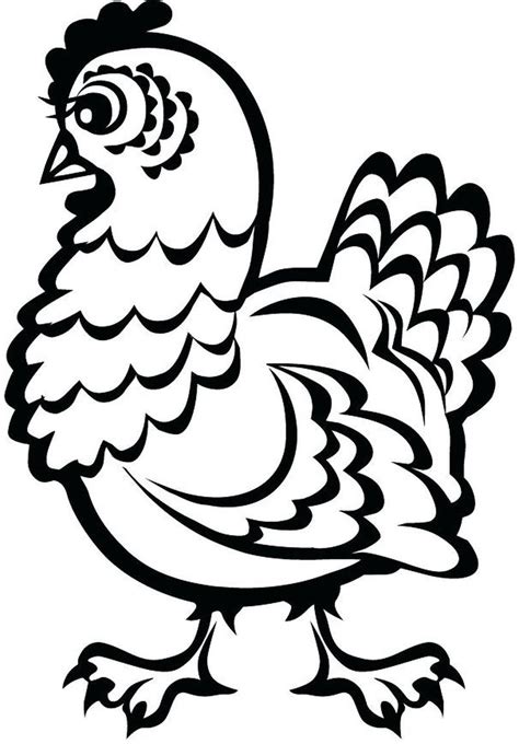 Calm species from a farm, like horse, donkey, dog, goat, cow, and pigs. Cute Chicken Coloring Pages For Children - Free Coloring ...