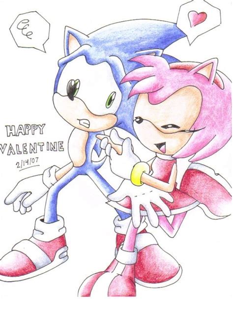 Sonic And Amy Sonic And Amy Fan Art 2677016 Fanpop