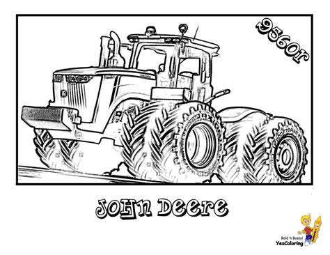 Kleurplaten Tractor John Deere