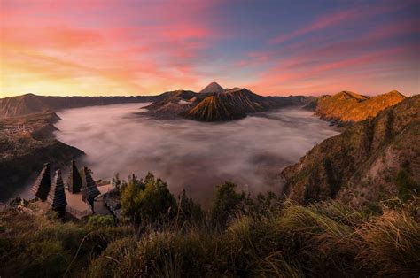 Обои Бромо Индонезия горы гора природа вулкан вулканический