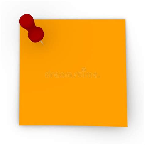 Sticky Note Red Pin Stock Illustration Illustration Of Notice 72745715