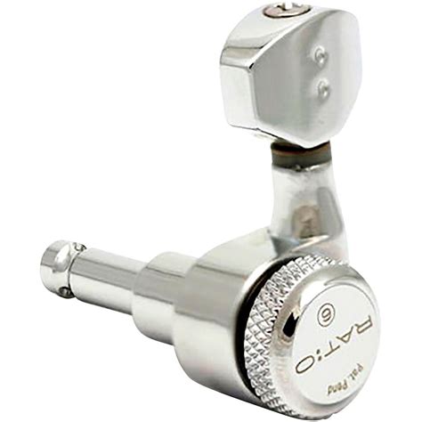 Graph Tech Ratio 6 In Line Lefty Electric Locking Tuning Machine Heads Chrome 6 String