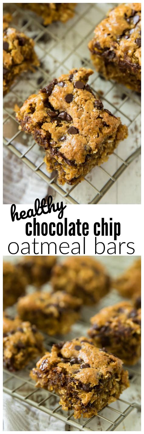 I wouldn't have it any other way. Healthy Chocolate Chip Oatmeal Bars - Kim's Cravings