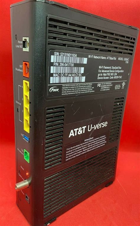 Atand T U Verse Pace 5268ac Gateway Internet Wireless Modem Router Ebay