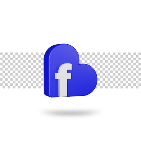 Premium Psd Facebook Love 3d Icon