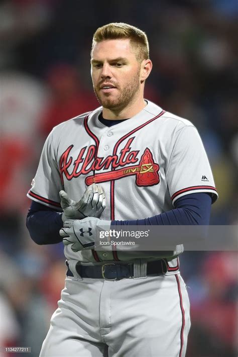 The Atlanta Bravesbaseball Player Is Seen During A Game Against The
