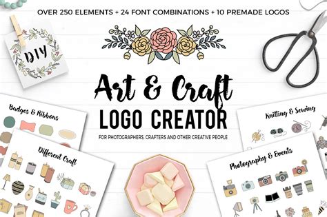 Art And Craft Logo Creator ~ Logo Templates ~ Creative Market