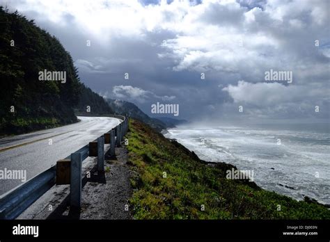 Highway 101 The Coastal Highway In Oregon Usa Stock Photo Alamy