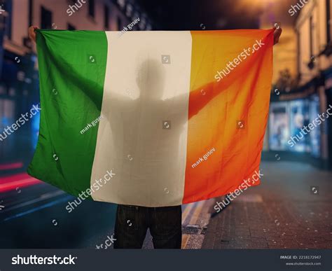 Male Fan Irish Flag High Air Stock Photo 2218172947 | Shutterstock