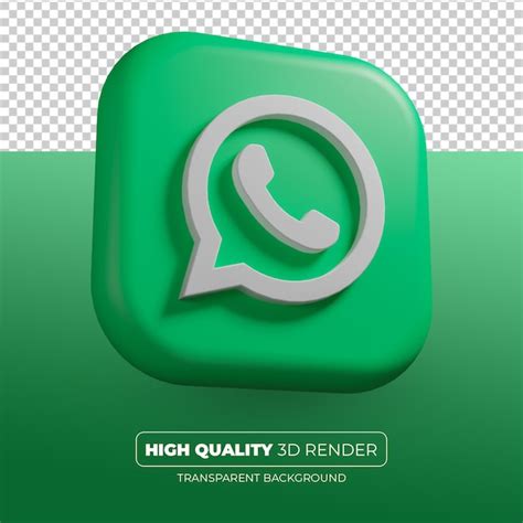 Premium Psd Whatsapp Icon 3d Render Isolated