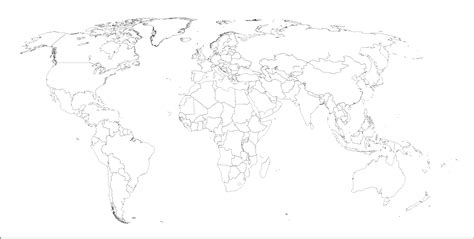 Mapamundi Pol Tico Mudo Mapa Del Mundo En Blanco Sin Nombres