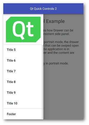 Qt Quick Controls Side Panel Qt For Python