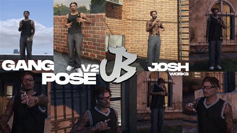 Fivem New Custom Gang Animations V Pose Pack Emotes Josh S Works Youtube