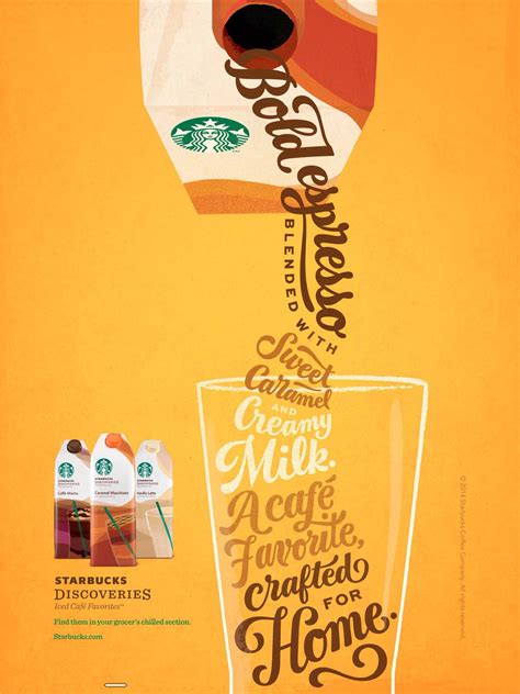 Pouring Typography Starbucks Ad Starbucks Illustration Starbucks