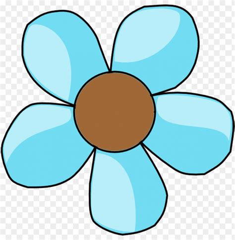 Free Download Hd Png Blue Flower Clipart Cute Cartoon Cute Flower Png