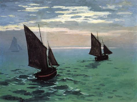 Fishing Boats At Sea 1868 Claude Monet