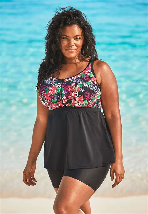 Zip Front Tankini Top By Swim 365 Swimsuits For All