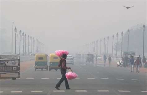 Air Quality Sinks To Severe In Haze Shrouded New Delhi