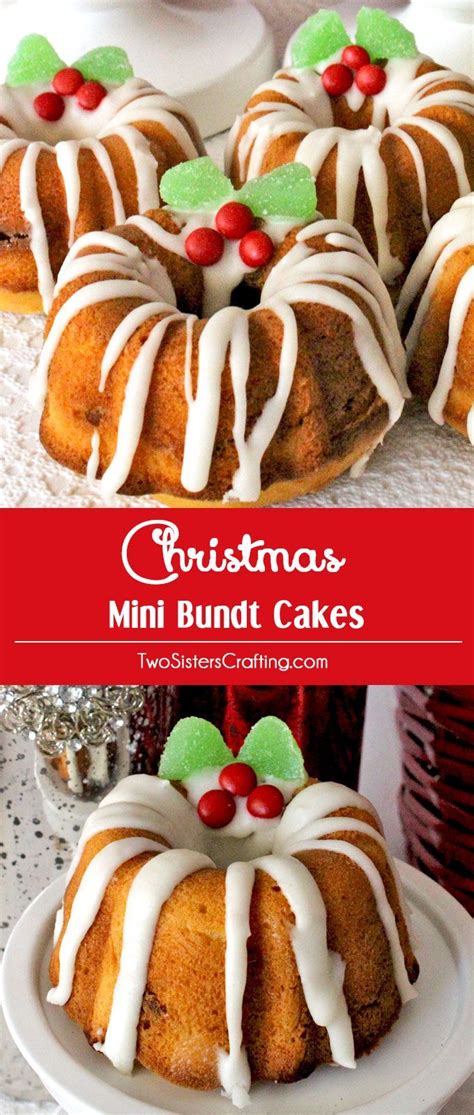 We all know at christmas all the families get together and have lot's of fun. Christmas Mini Bundt Cakes | Recipe | Christmas minis, Christmas desserts and DIY Christmas