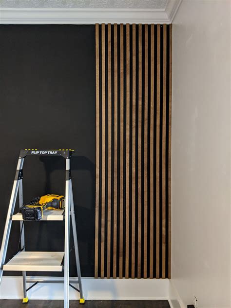 How To Make An Affordable Wood Slat Wall Simply Aligned Home Modern