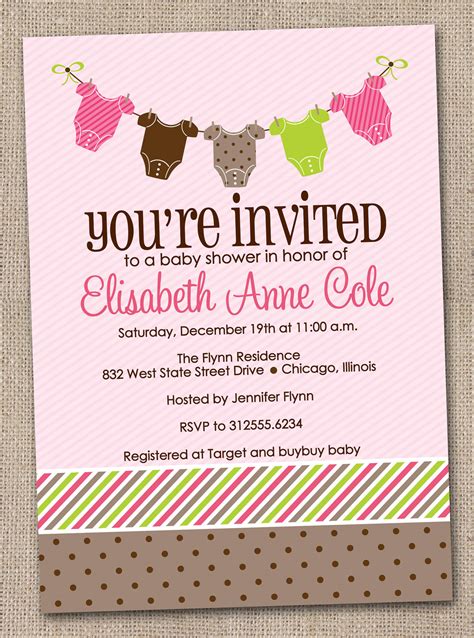 Baby Shower Invitations For Girls Best Baby Decoration