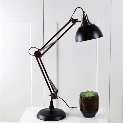 Copper And Black Angled Desk Lamp Angled Desk Lamps Marquis And Dawe