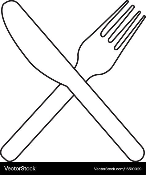 Fork And Knife Royalty Free Vector Image Vectorstock