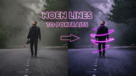 Neon Glow Lines Effect Around Person Photoshop Glow Effect Around