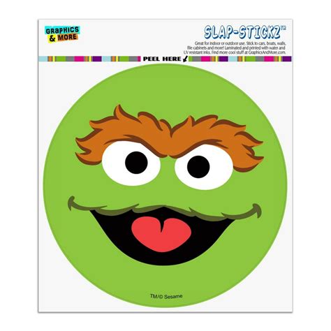 Sesame Street Oscar The Grouch Face Automotive Car Window Locker Circle