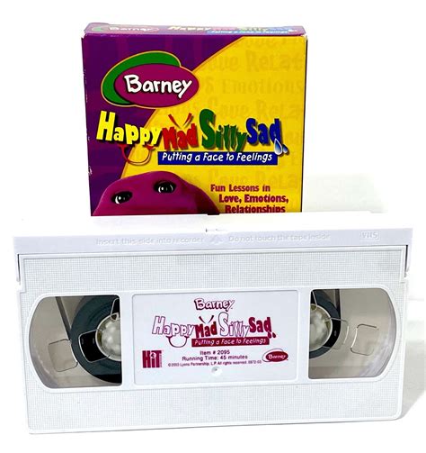 Barney Happy Mad Silly Sad Vhs 2003 Putting A Face To Feelings