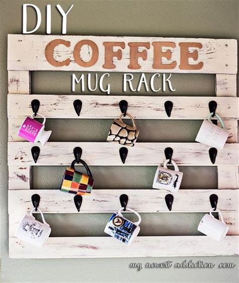 Diy Pallet Coffee Cup Holder Make Your Kitchen Organized Diy Mugs