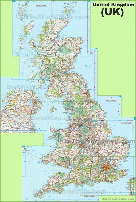 Free printable road map of ireland page 1 line 17qq com. Large Detailed Map Of Uk With Cities And Towns regarding ...