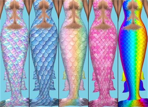 Annetts Sims 4 Welt Island Living Mermaid Tail And Top Recolors