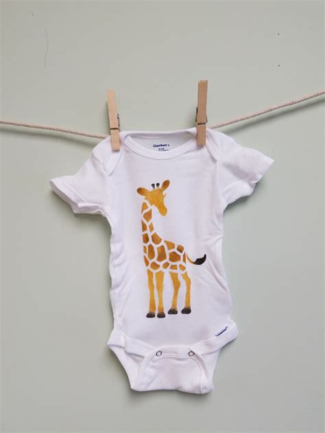Stencil An April The Giraffe Inspired Baby Onesie Stencil Stories
