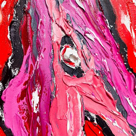 Vagina Painting Vulva Original Art Impasto Oil Artwork Canvas Lesbian Art Erotic Painting Sexual