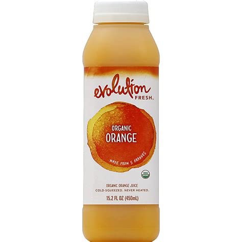 Evolution Fresh Pure Orange Cold Pressed Organic Orange Juice 152 Fl