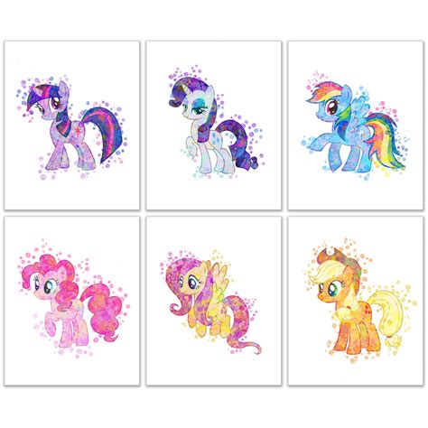 Buy My Little Pony Wall Decor Set Of 6 8 Inches X 10 Inches Art