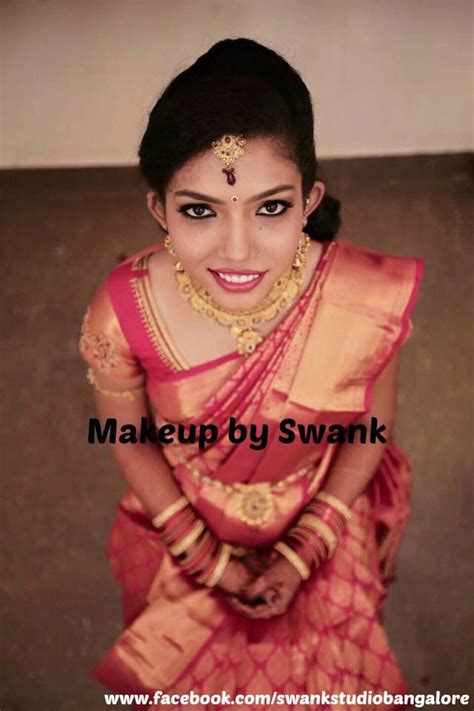 Traditional Southern Indian Bride Hemalatha Wears Bridal Silk Saree