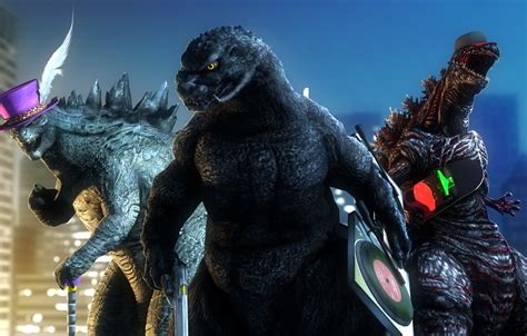 14 gojira hd wallpapers and background images. Wallpaper the city, rendering, humor, monster, Godzilla ...