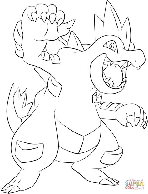 Feraligatr Coloring Page Free Printable Coloring Pages