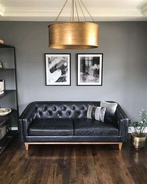 10 Black Leather Couch Living Room Ideas