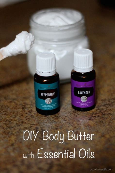 Diy Body Butter With Peppermint And Lavender Essential Oils Recipe