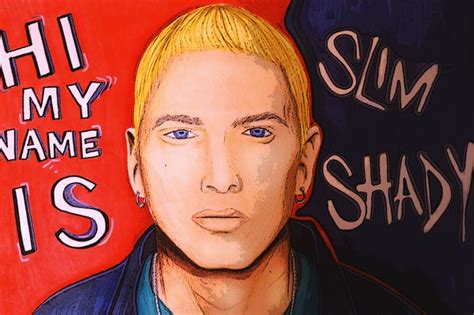 Eminem Slim Shady Drawing Print Etsy