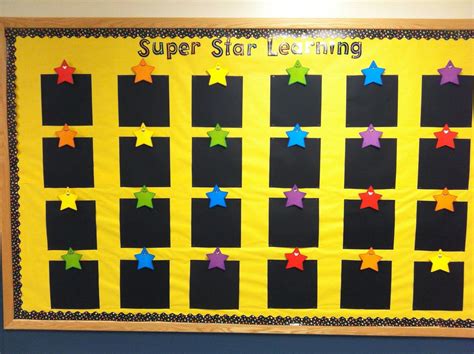 Star Bulletin Board Leave Up All Year Round And Add Art On Top Of The