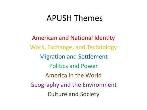 Apush Themes 2015