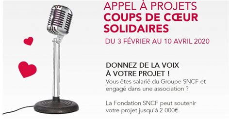 Fondation Sncf Lédition 2020 Des Coups De Cœur Solidaires Est Lancée